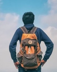man looking at view