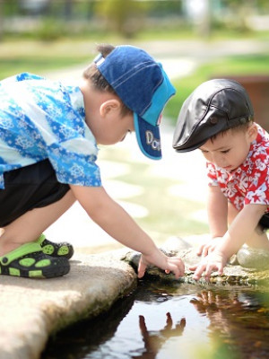 Boys Playing Outside